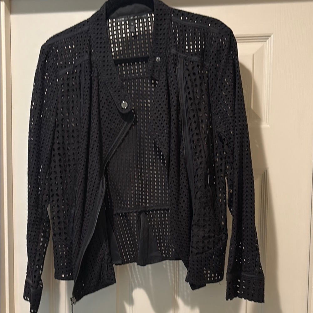 White House Black Market Black Lace Blazer